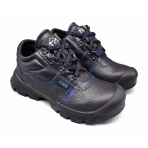 Ace Mamba steel toe safety shoes, black leather work boots