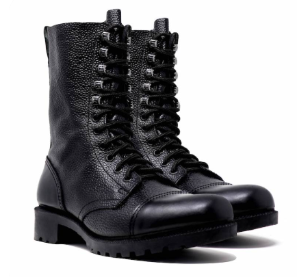 Ace Combat Boots 1256 black leather no steel toe security boots